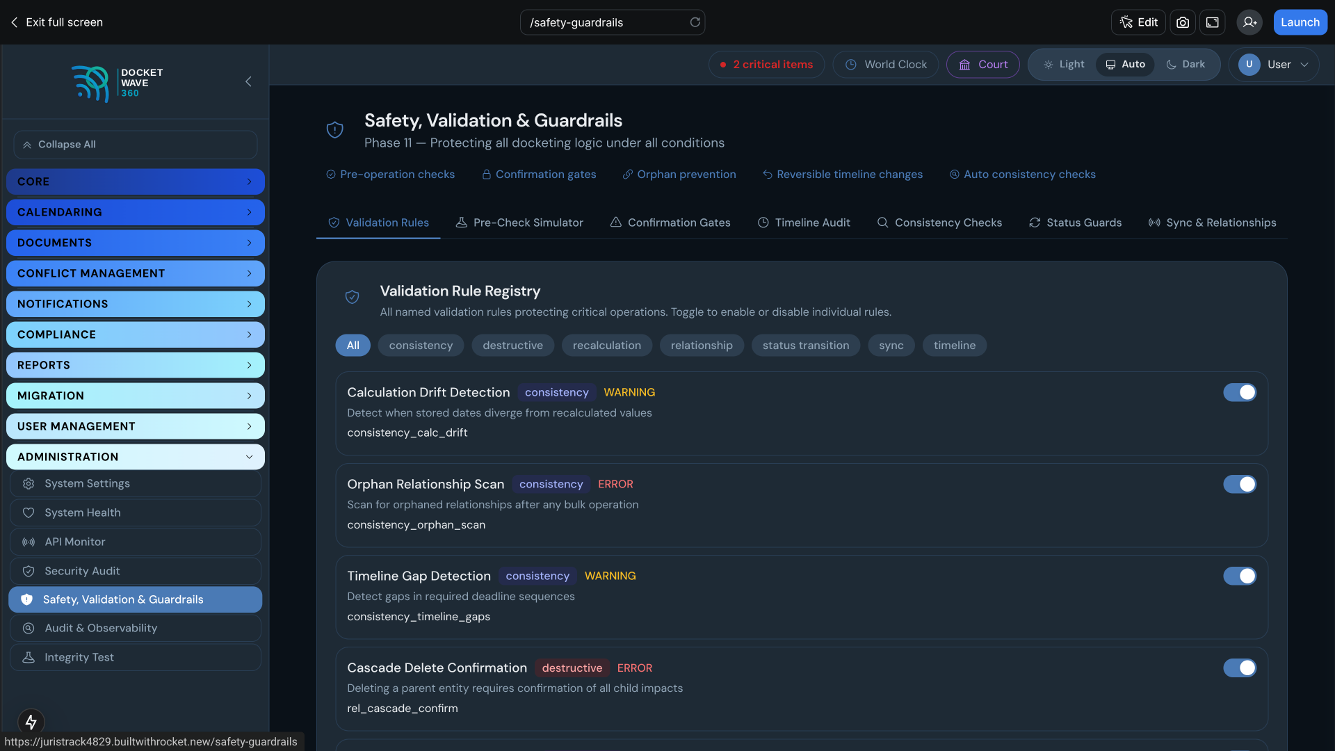 DocketWave 360 — Full-Circle Legal Docketing Platform