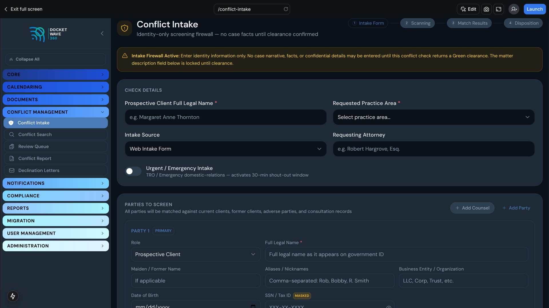 DocketWave 360 — Full-Circle Legal Docketing Platform