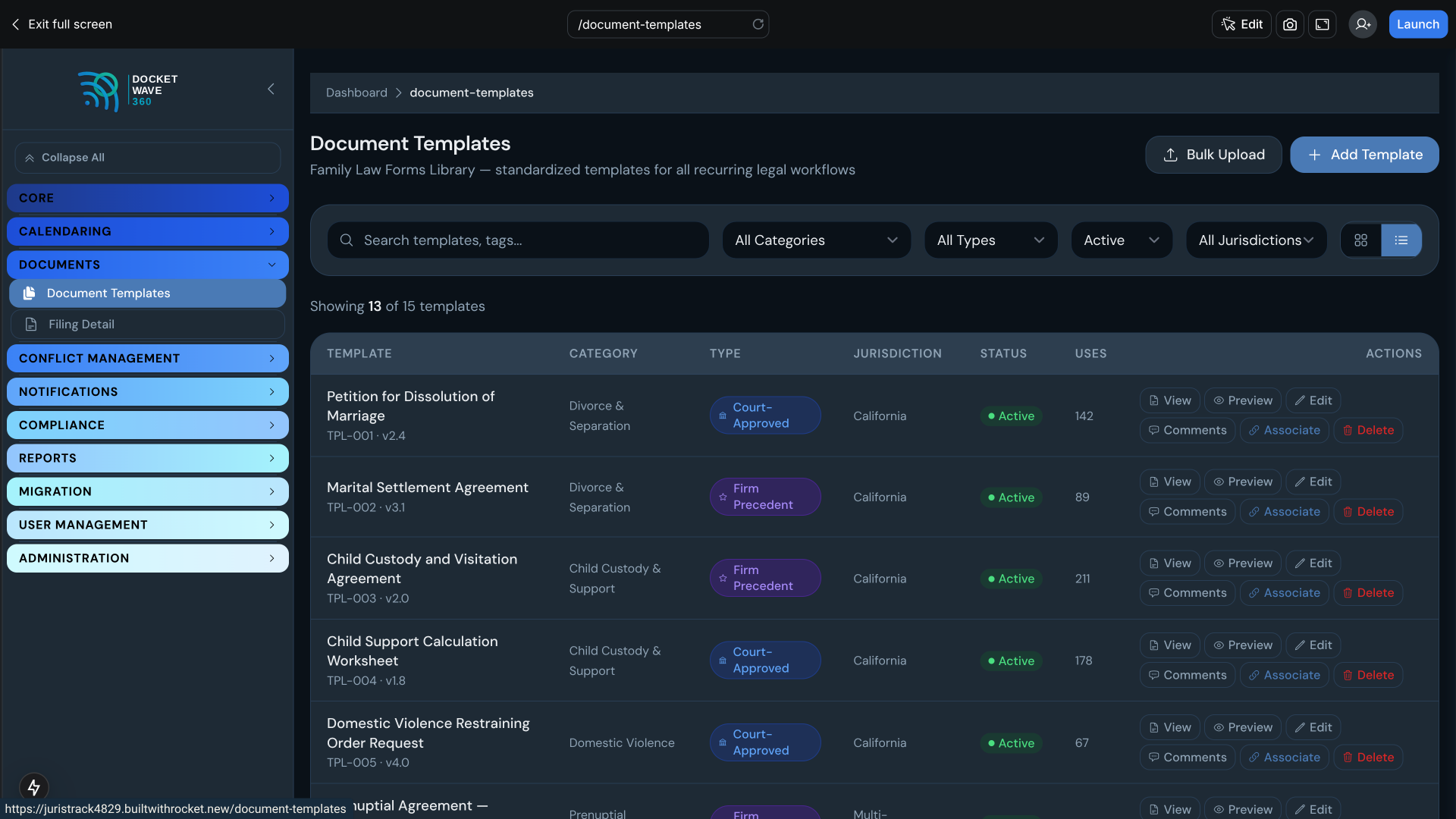 DocketWave 360 — Full-Circle Legal Docketing Platform