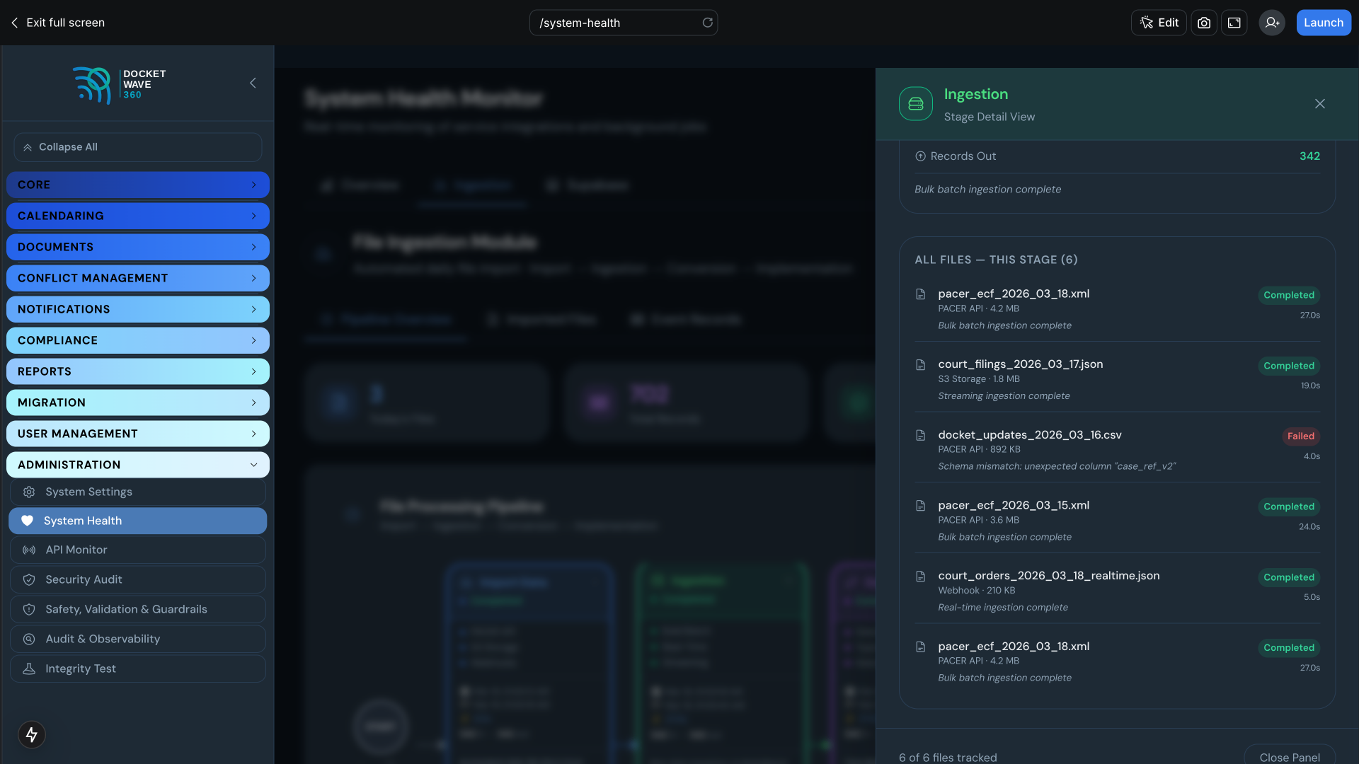 DocketWave 360 — Full-Circle Legal Docketing Platform